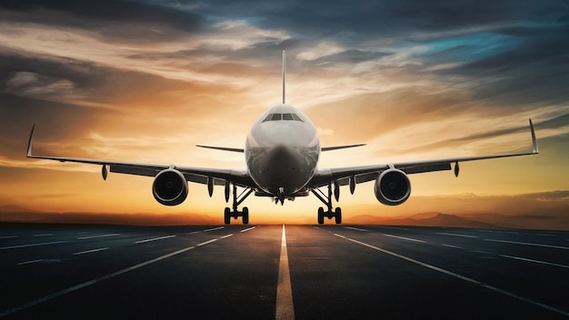 Airplane flying over beautiful blue sky