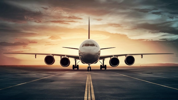 Airplane flying over beautiful blue sky