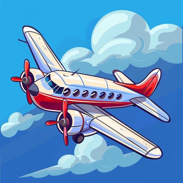 Airplane illustration icon cartoon graphic