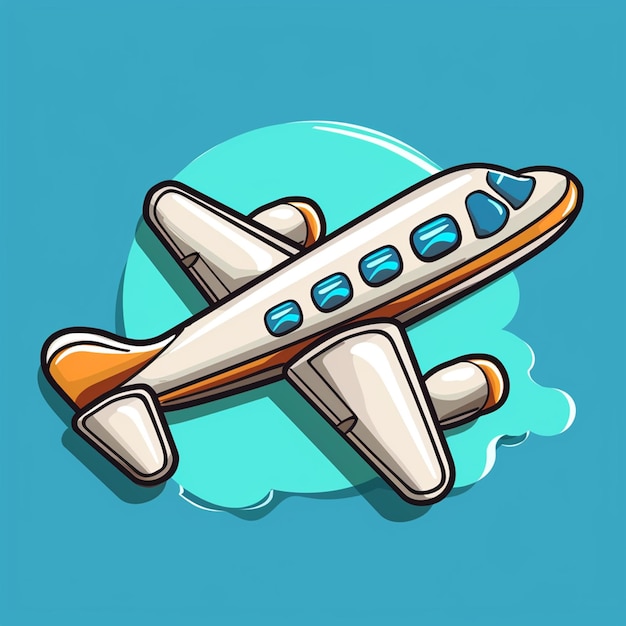 Airplane illustration icon cartoon graphic