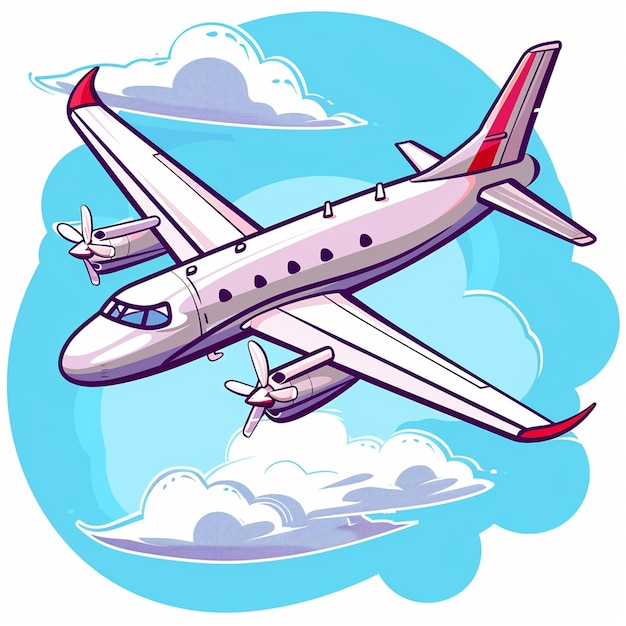 Airplane illustration icon cartoon graphic