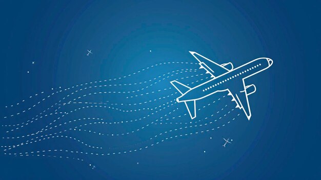 Photo airplane line path vector icon of air plane flight route ar 169 style raw job id 8d1165d93358439dae2