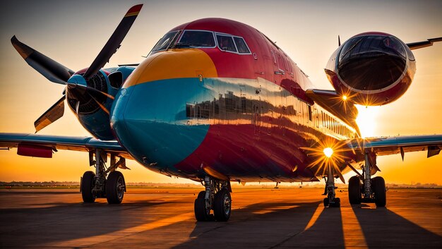 Airplane on the runway