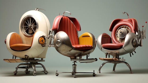 Airplane salon chairs