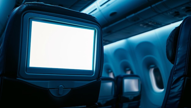 Airplane Seat Back with Blank Screen