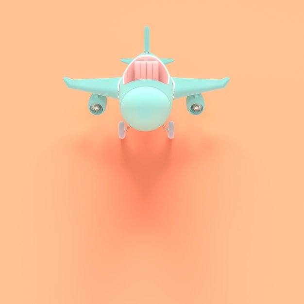 airplane toy blue pastel color