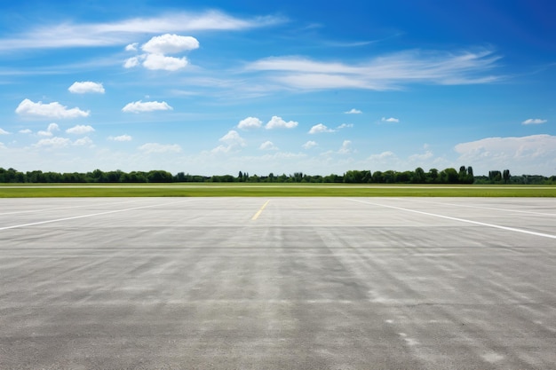 airport runway on a sunny day