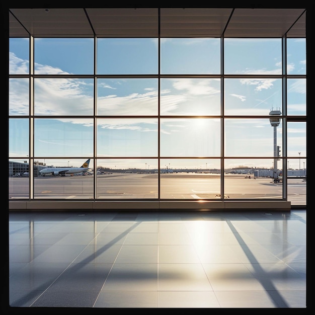 airport window sky