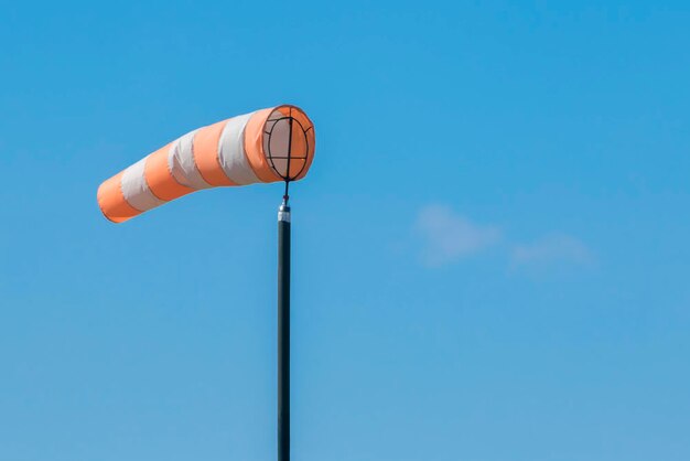 Airsock in blue sky