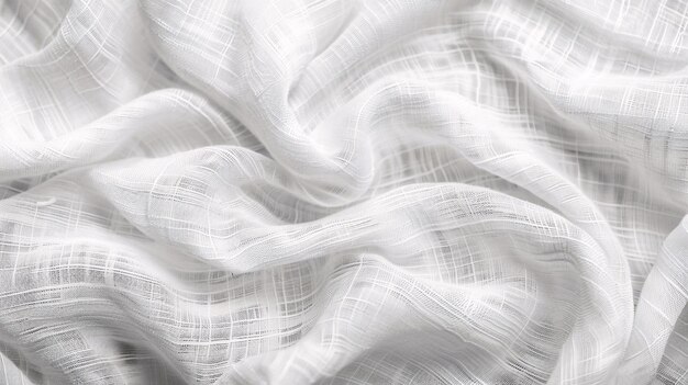 Airy natural fabric with a textured white weaved design