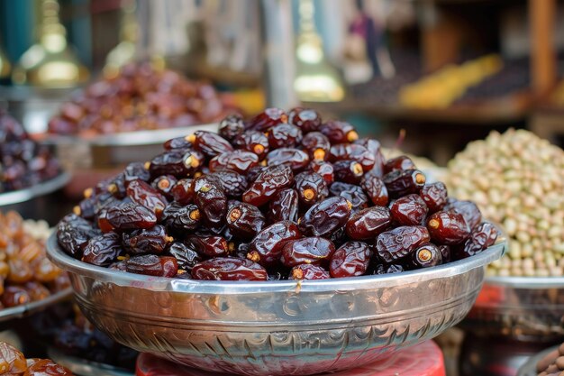 Photo ajwa dates are high in fiber minerals and vitamins helping with constipation and preventing anemia