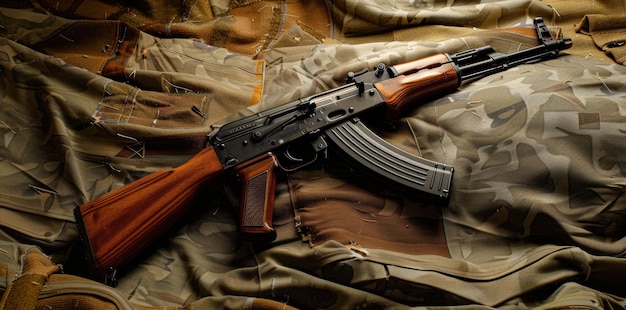 Photo ak47 wallpaper high detailed plain background concept