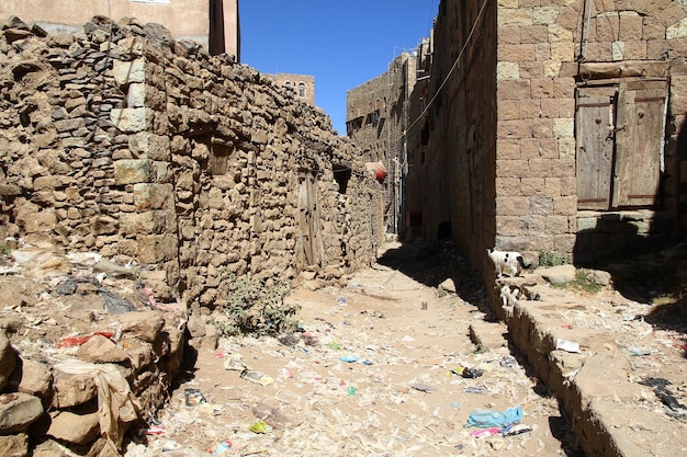 Al Manakhah village in mountains Yemen