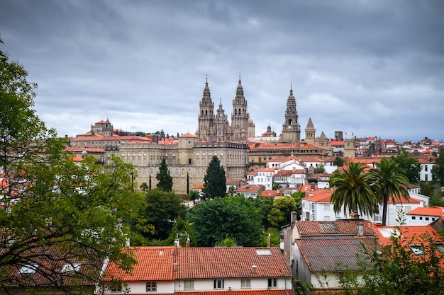 Alameda park and city view Santiago de Compostela Galicia Spain