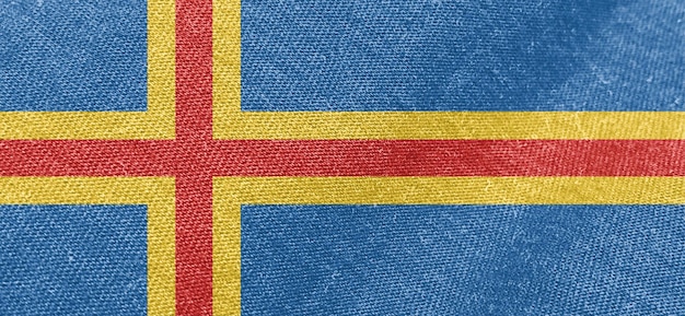 Aland flag fabric cotton material wide flag wallpaper of Ahvenanmaa