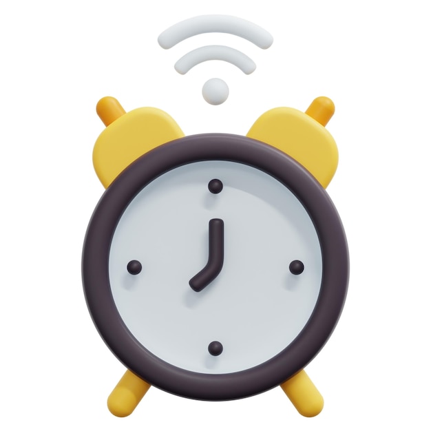 alarm 3d render icon illustration