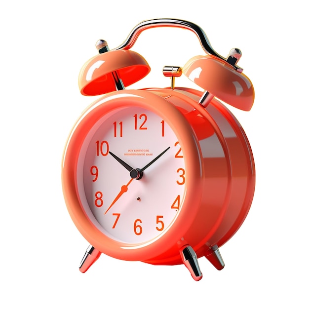 Alarm clock in 3D style trending color palette with Generative AI