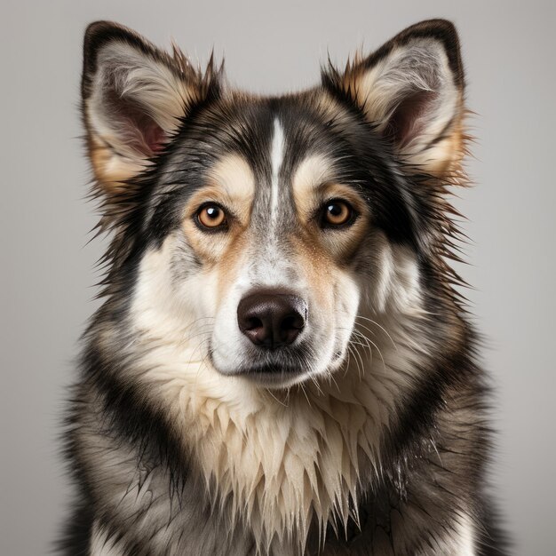 Alaskan Malamute with Dichromatic Eyes