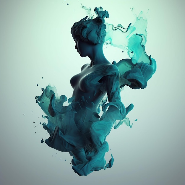 alberto seveso art dancing sillhouette of a woman water