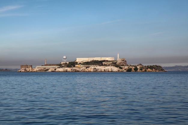 The alcatraz island is famous in sanfranciscoCaliforniaUSA