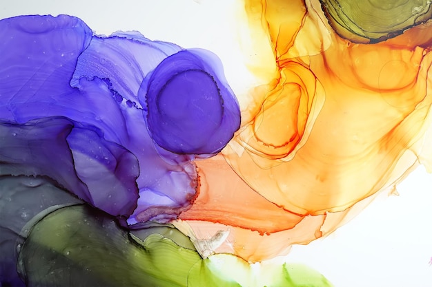 Alcohol ink abstract texture, part of original painting