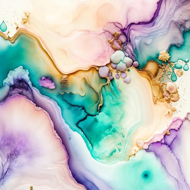 Alcohol Ink Pastel Background