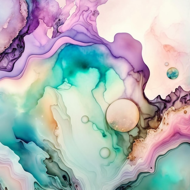 Alcohol Ink Pastel Background