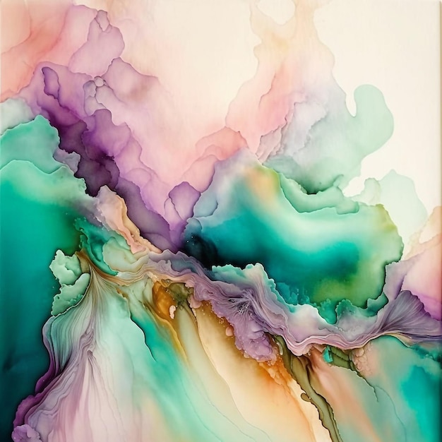 Alcohol Ink Pastel Background