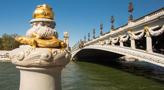 The Alexandre III bridge Paris France