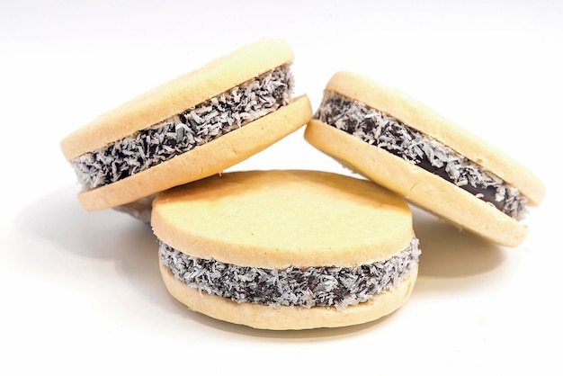 Alfajores traditional argentina sweet cookies