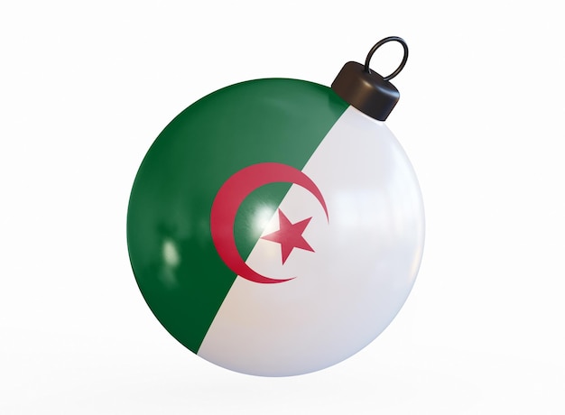 algeria flag on the Christmas ball