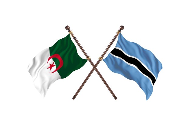 Algeria versus Botswana Two Flags