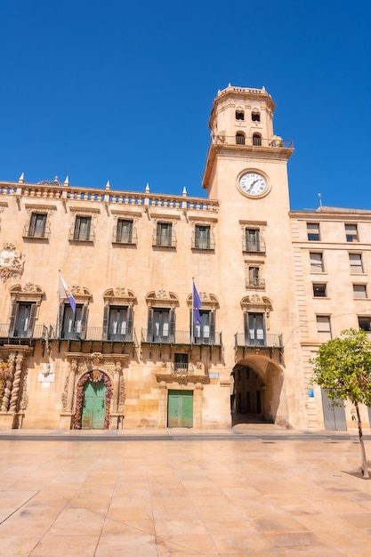 Alicante City Hall building without people Valencian Community