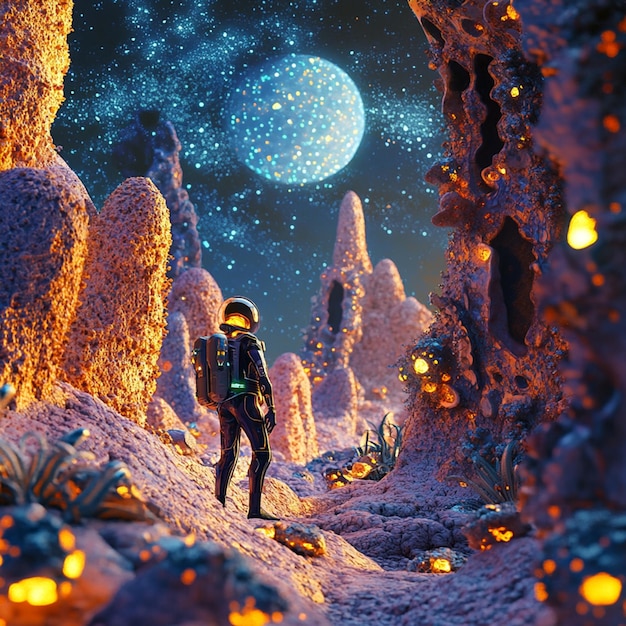 Alien Explorer on a Distant Planet