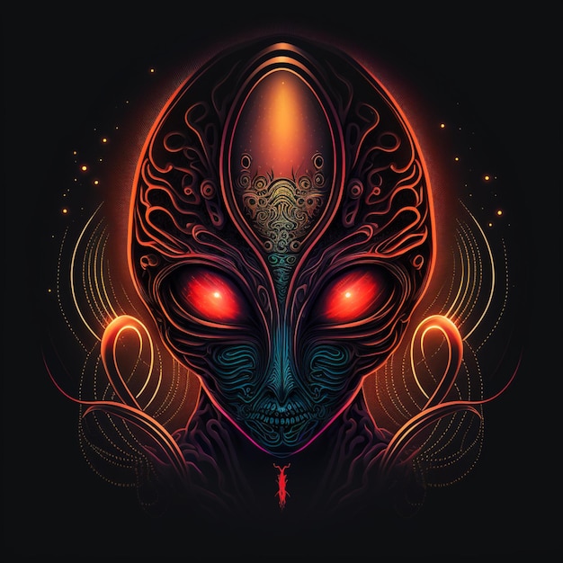 Alien illustration design