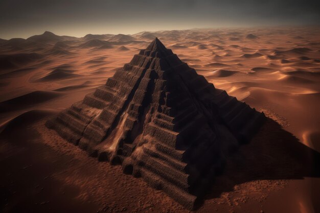 Alien stone pyramid Generate Ai