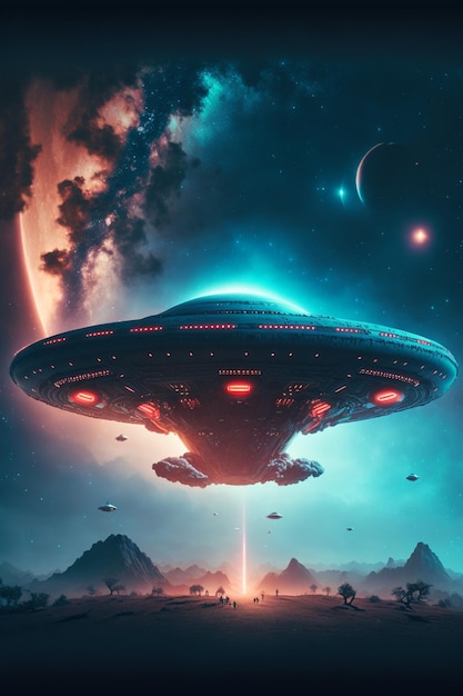 alien UFO illustration