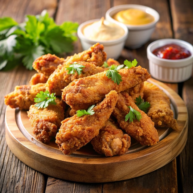 Alitas de Pollo Apanadas 4K HD Breaded Chicken Wings Photo