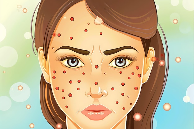 All Type of acne icon from facial skin of woman Illustration about dermatology diagram