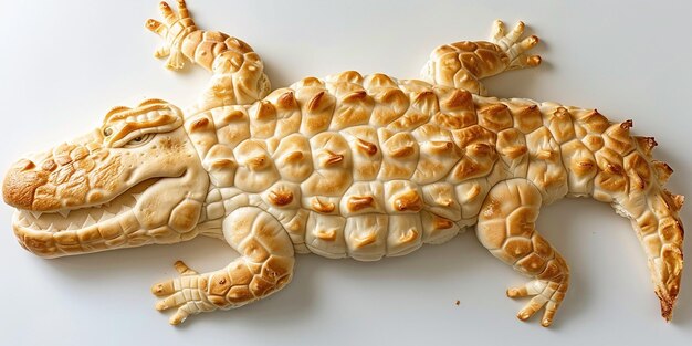 AlligatorShaped Bread in Real Photograph