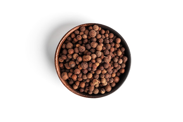 Allspice isolated on a white background Seasoning High quality photo