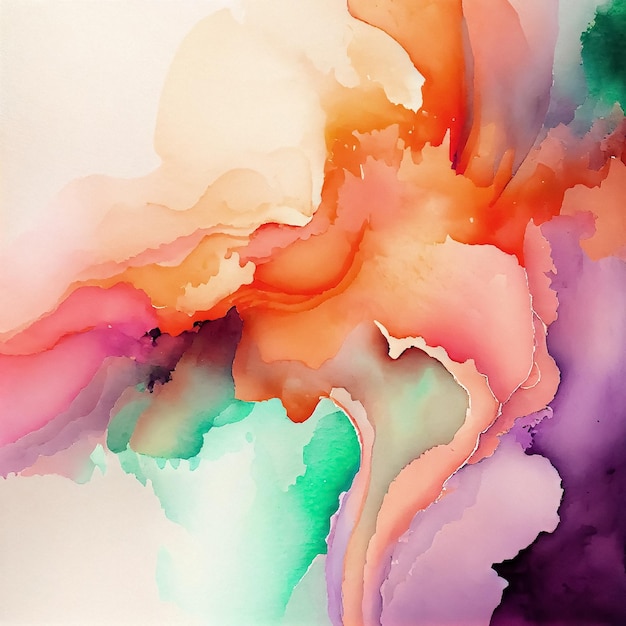 Allure Abstract Watercolor is a Textured Background with a Bright Watercolor Splash