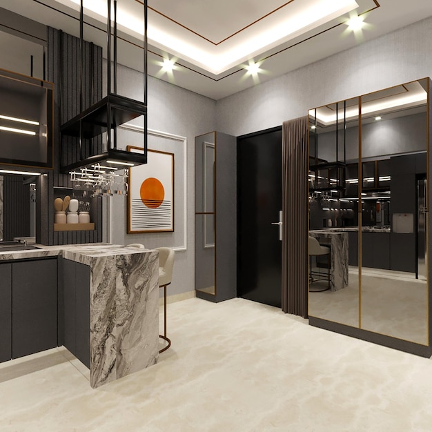 Alluring and Posh Pantry Interior Design