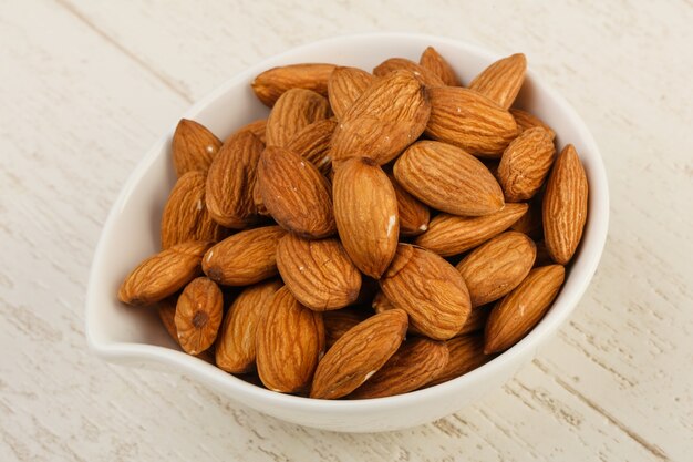 Almond in the bowl