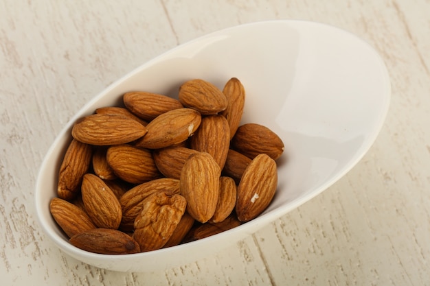 Almond in the bowl