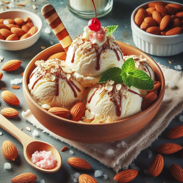 Almond ice cream