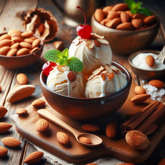 Almond ice cream