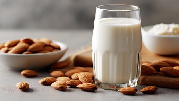 Almond Milk and Almond Nuts