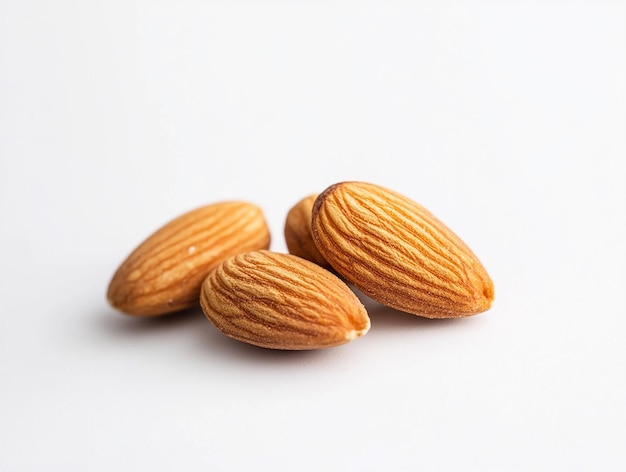 Almond on White Background Soft Focus