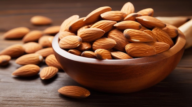 Almonds in the bowl UHD wallpaper